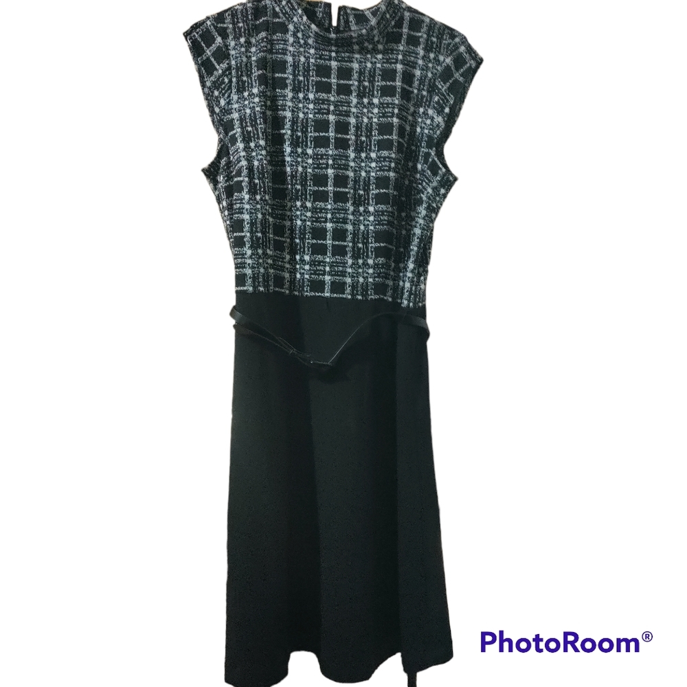 G & Co black and white dress